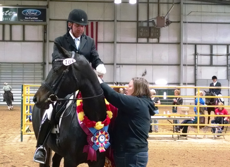 Anthony Jackson with Linda awarding ribbons